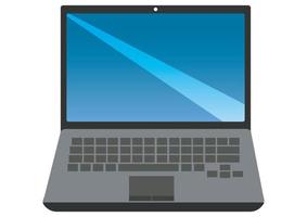 laptop met blauw scherm geïsoleerd op een witte achtergrond. laptop platte vector pictogram illustratie. vector notitieboekje