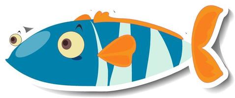 schattige vis zee dier cartoon sticker vector