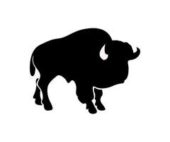 silhouet van bizons, bizons logo vector