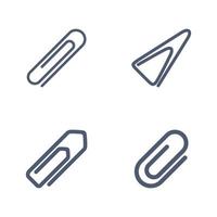 paperclip - stationaire pictogram vector sjabloon