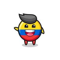 gelukkig colombia vlag schattig mascotte karakter vector