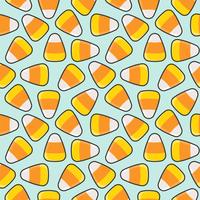 Candy corn naadloze patroon voor halloween achtergrond of behang vector