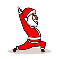 yoga kerstman mascotte vector