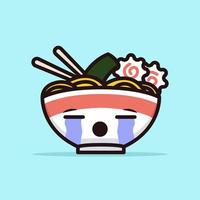 kawaii ramen chibi vector