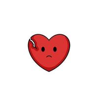 schattige hart emoji vector