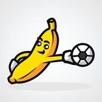 banaan schattige mascotte vectorillustratie vector