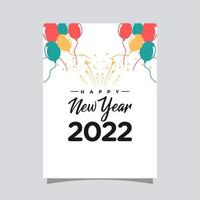 nieuwjaar 2022 illustratie vector grafische achtergrond