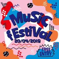 Muziekfestival Poster ontwerp Vector