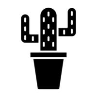 cactus glyph icoon vector