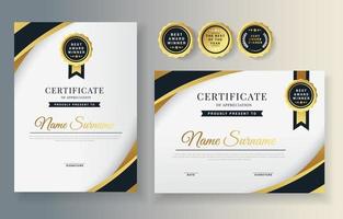 certificaat voor beste prestatie award termplate vector