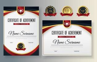 certificaatwaardering van collage-awardsjabloon vector