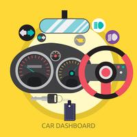 Auto Dashboard Conceptuele afbeelding ontwerp vector