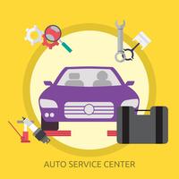 Auto Service Center Conceptuele afbeelding ontwerp vector