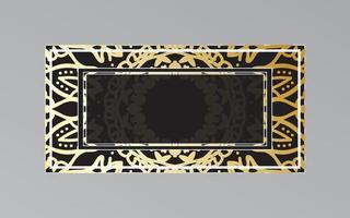 gouden frame op de muur in mandala-stijl vector