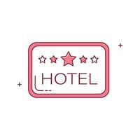gastvrijheid hotel teken, hotel bewegwijzering, hotel logo, accommodatie teken, gastvrijheid pictogrammen, hotel Ingang, hotel icoon ontwerp vector