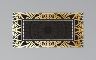 gouden frame op de muur in mandala-stijl. vector