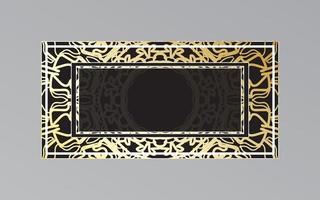 gouden frame op de muur in mandala-stijl vector