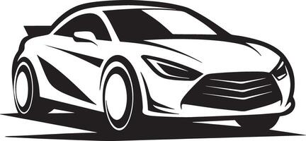 mordern auto logo illustratie zwart en wit vector