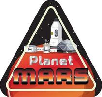 badge van planeet mars logo vector