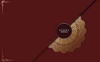 luxe mandala achtergrond met gouden arabesk patroon arabische islamitische Oost-stijl. decoratieve mandala in ramadan-stijl. mandala om af te drukken, poster, omslag, brochure, flyer, banner vector