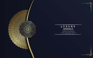 luxe mandala achtergrond met gouden arabesk patroon arabische islamitische Oost-stijl. decoratieve mandala in ramadan-stijl. mandala om af te drukken, poster, omslag, brochure, flyer, banner vector