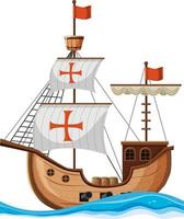 christopher columbus schip geïsoleerd vector