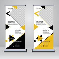 zakelijk bureau roll-up banner ontwerp sjabloon vector