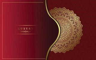 luxe mandala achtergrond met gouden arabesk patroon arabische islamitische Oost-stijl. decoratieve mandala in ramadan-stijl. mandala om af te drukken, poster, omslag, brochure, flyer, banner vector