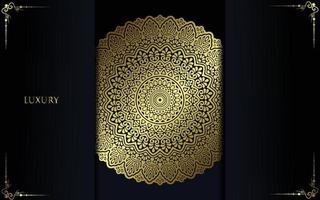 luxe mandala achtergrond met gouden arabesk patroon arabische islamitische Oost-stijl. decoratieve mandala in ramadan-stijl. mandala om af te drukken, poster, omslag, brochure, flyer, banner vector