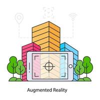 moderne ontwerpillustratie van augmented reality vector