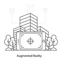 moderne ontwerpillustratie van augmented reality vector