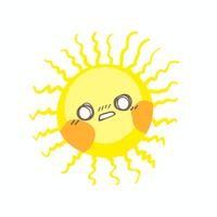 Leuke glimlach zon vector