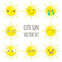 Leuke zon vector set