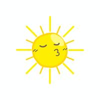 Leuke glimlach zon vector