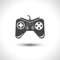 Gokspellen joystick zwart reflectie pictogram vector