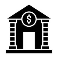 bank glyph icoon vector