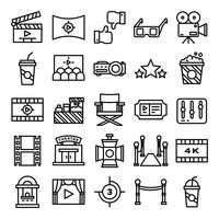 Cinema-iconen pack vector