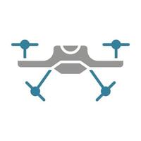 drone glyph twee kleuren icoon vector