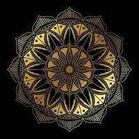 luxe mandala ontwerp achtergrond in gouden kleur vectorillustratie vector