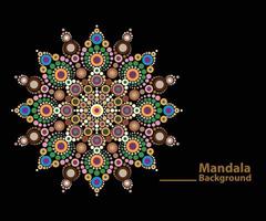 luxe mandala ontwerp achtergrond in gouden kleur vectorillustratie vector