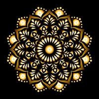 gouden kleur luxe mandala-ontwerp vector