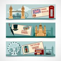 London toeristische banner set vector