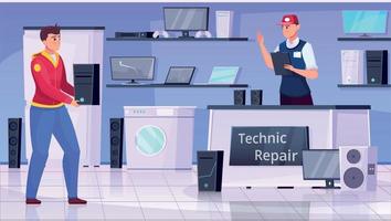 reparatie service kantoor vector