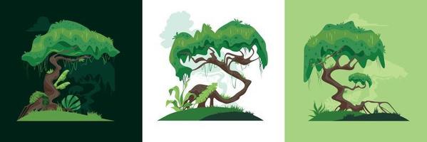 jungle planten ontwerpconcept vector