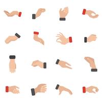 Grijpen Hand Icons Set vector