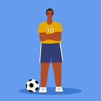 voetballer. voetbalspeler. platte vectorillustratie vector