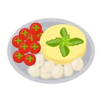 verse mozzarella concepten vector