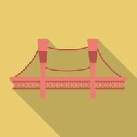 rode brug icoon. vector illustratie