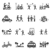 Uitje Icons Set vector