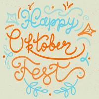 gelukkig oktoberfest belettering vector